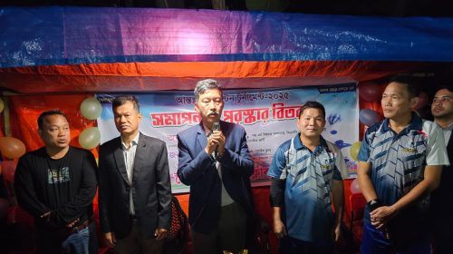 রাঙ্গাপানিতে পৈনাল স্পোর্টস ক্লাবের ব্যাডমিন্টন টুর্নামেন্টের সমাপনী; প্রধান অতিথি দীপেন দেওয়ান