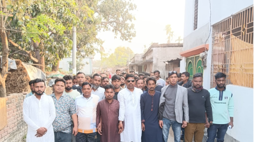 রাজশাহী ২ আসনে ধানের শীষের প্রার্থী মিনুর প্রচারণায় মাঠে তানভীর আহমেদ সাদ্দামের ব্যাপক গণসংযোগ