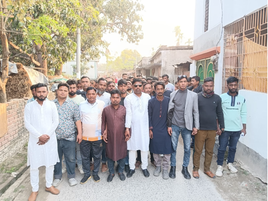 রাজশাহী ২ আসনে ধানের শীষের প্রার্থী মিনুর প্রচারণায় মাঠে তানভীর আহমেদ সাদ্দামের ব্যাপক গণসংযোগ