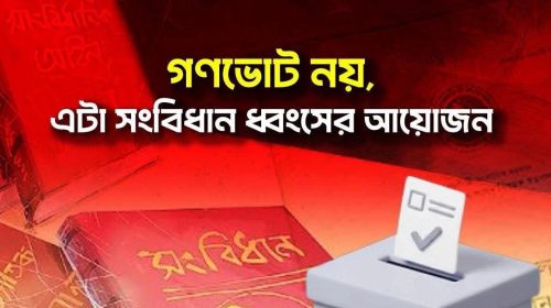 গণভোট নয়, এটা সংবিধান ধ্বংসের আয়োজন