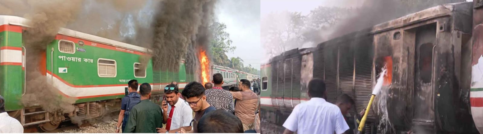 চট্টগ্রামে চট্টলা এক্সপ্রেস ট্রেনে ভয়াবহ অগ্নিকাণ্ড