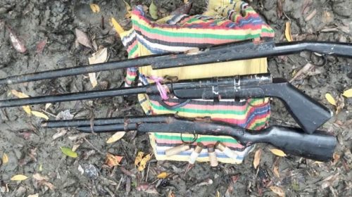 সাতক্ষীরা সুন্দরবন থেকে ৩টি বন্দুক ও ৪টি কার্তুজ উদ্ধার