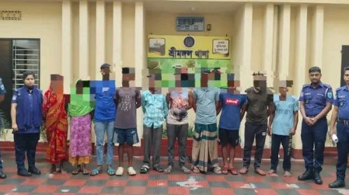 শ্রীমঙ্গল থানার অভিযানে মাদকসহ ১০ আসামি গ্রেফতার, ইয়াবা ও মোটরসাইকেল উদ্ধার