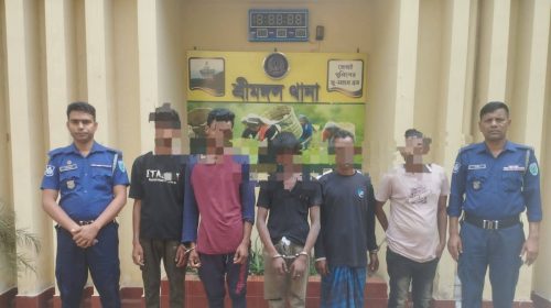 শ্রীমঙ্গলে অস্ত্র সহ একটি চক্রের দৌরাত্ম্য—নাটকীয়ভাবে আটক ৫ জন