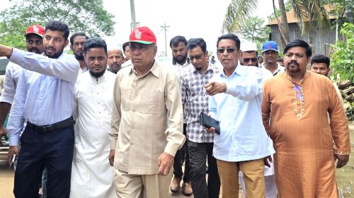 নবীনগর টু আশুগঞ্জ সড়কে ভারী বৃষ্টিতে ক্ষতিগ্রস্থ এলাকা পরিদর্শন এমপির