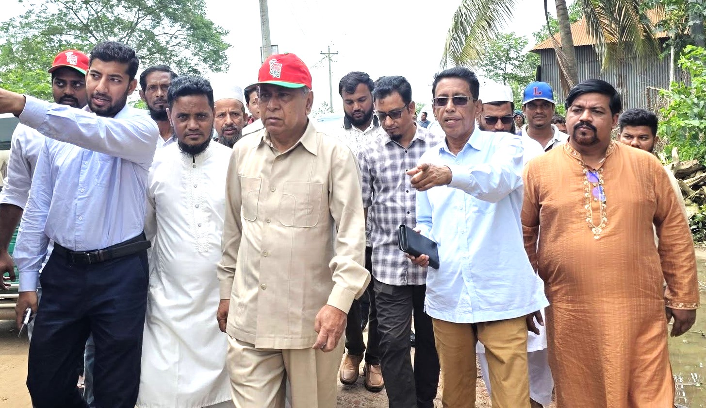 নবীনগর টু আশুগঞ্জ সড়কে ভারী বৃষ্টিতে ক্ষতিগ্রস্থ এলাকা পরিদর্শন এমপির